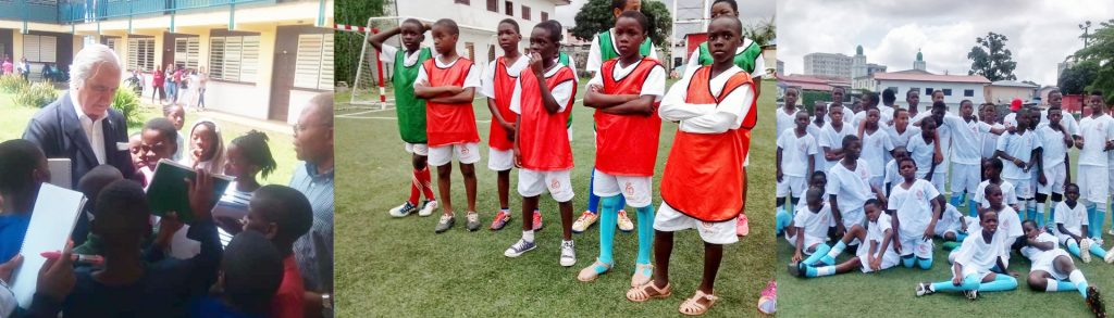 Kits de balones para la escuela de Malabo