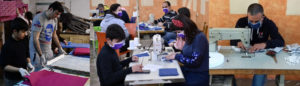 Fabricación de mascarillas Don Bosco en el corazón de Alepo para prevenir los contagios por coronavirus