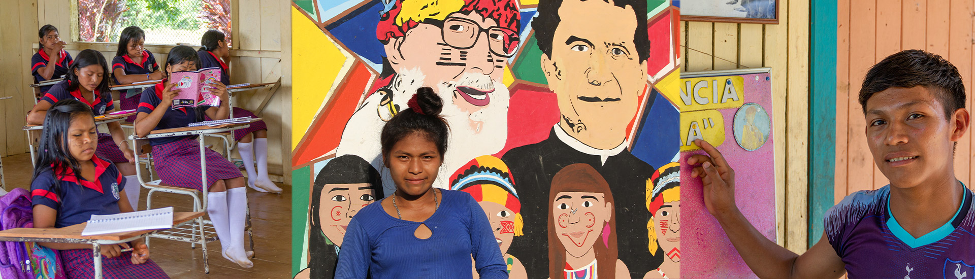 Gabriel y María, jóvenes achuar en la misión de Wasakentsa (Ecuador) comprometidos con su cultura