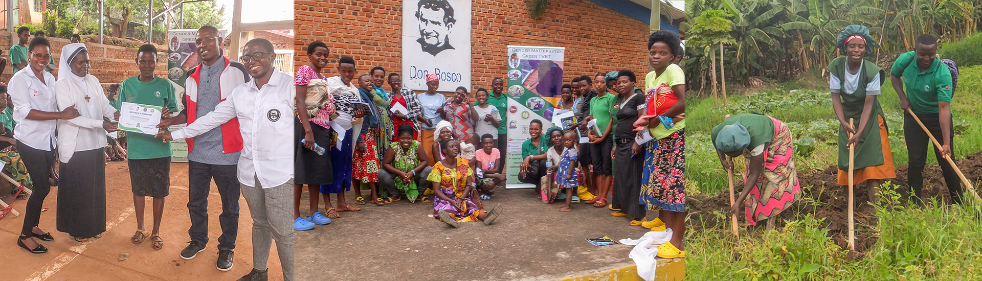 Primera promoción en Agricultura de jóvenes madres solteras en la Escuela Don Bosco Muhazi (Ruanda)