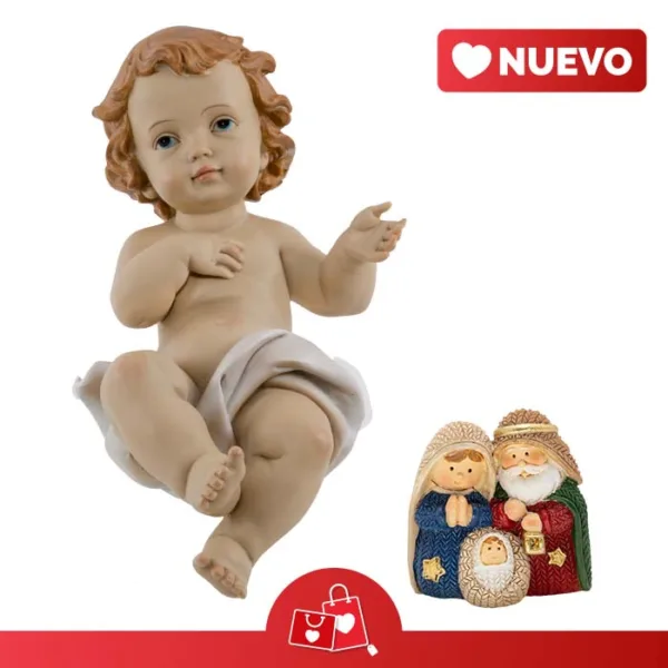 Niño Jesús con belén imán