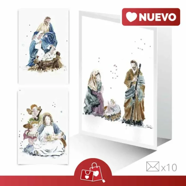 Tarjetas navideñas - Acuarela