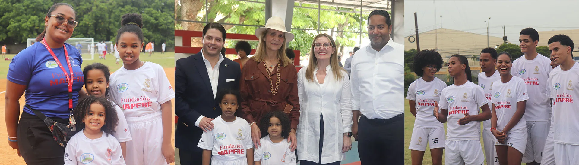 La infanta Elena visita la Escuela Sociodeportiva Santo Domingo Savio del Real Madrid en República Dominicana